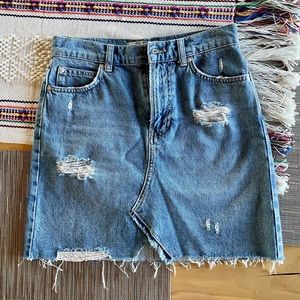 We The Free Denim Mini Skirt
